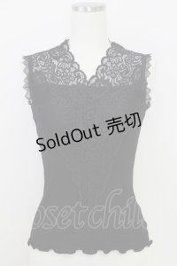 axes femme / レース切替タンク  黒 T-25-07-24-021-AX-TO-SA-ZI