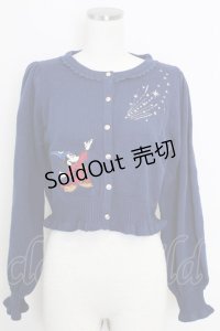 axes femme kawaii / 【Disney】ファンタジア／ニットカーデ M ネイビー T-25-07-29-001-AX-TO-SA-ZI
