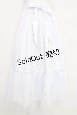 画像1: axes femme / ブルーミングサクラスカート  サックス T-25-07-29-021-AX-SK-SA-ZI