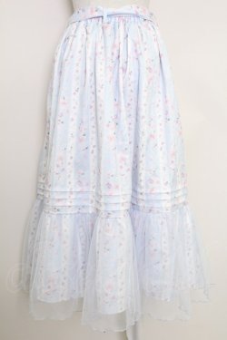 画像2: axes femme / ブルーミングサクラスカート  サックス T-25-07-29-021-AX-SK-SA-ZT