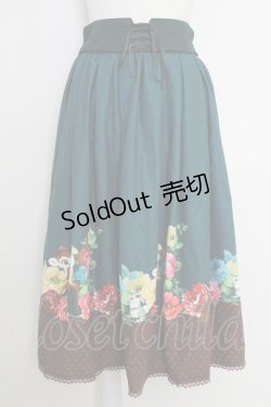 画像1: axes femme POETIQUE / ディズニー バンビ/スカート M グリーン T-25-07-29-023-AX-SK-SA-ZI