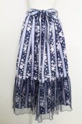 axes femme / ブルーミングサクラスカート  ネイビー T-25-07-29-024-AX-SK-SA-ZT