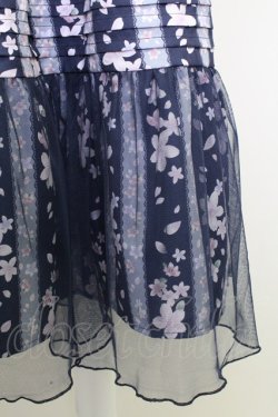 画像3: axes femme / ブルーミングサクラスカート  ネイビー T-25-07-29-024-AX-SK-SA-ZT
