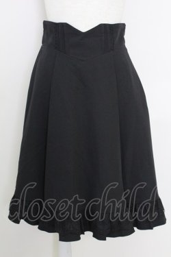 画像1: axes femme POETIQUE / フリルデザインタックスカート M ブラック T-25-07-29-025-AX-SK-SA-ZT