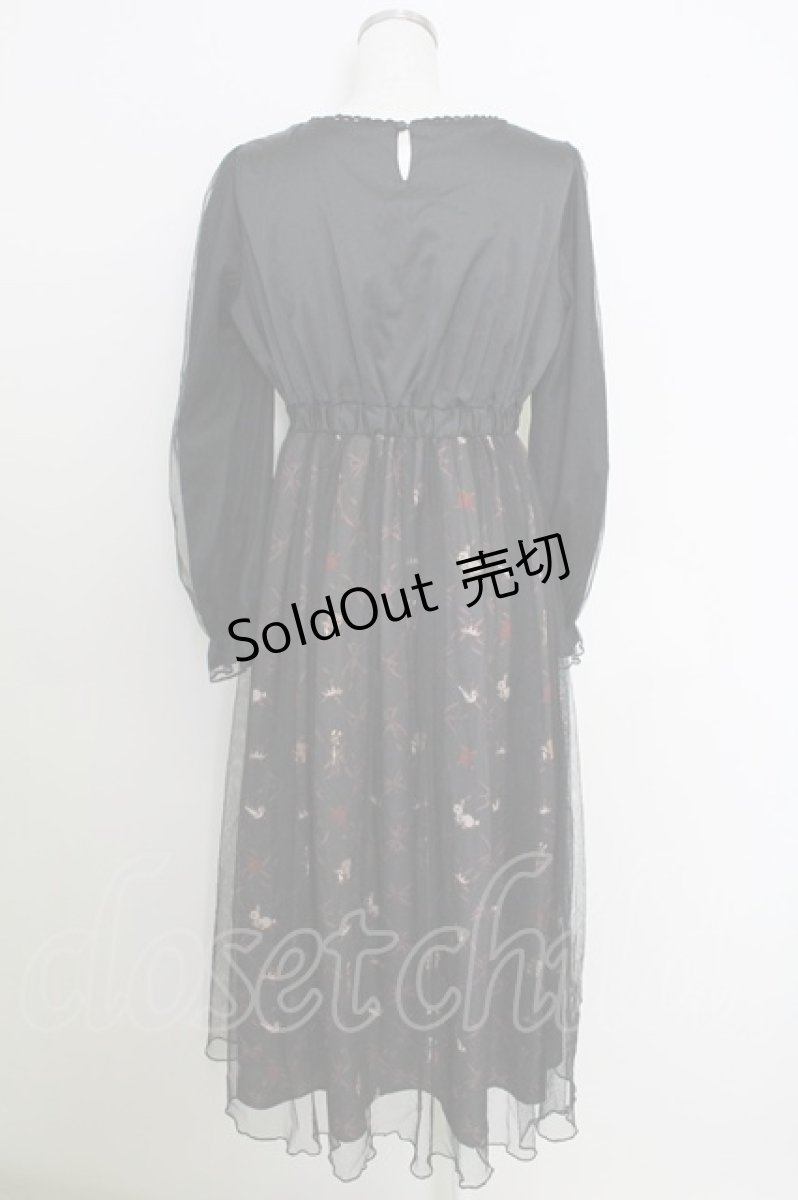 画像2: axes femme POETIQUE / 白雪姫モチーフワンピース  黒 T-25-07-29-003-AX-OP-SA-ZI (2)