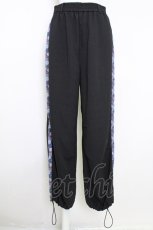 画像1: AXES-X / 和柄コラージュラインパンツ M ブラック T-25-07-29-026-AX-PA-SA-ZT425 (1)