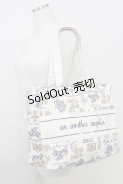 画像1: an another angelus / ロゴトートバッグ  アイボリー T-25-07-29-028-CA-BG-SA-ZI