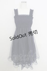 Secret Honey / シルエットプリントショートワンピース  ネイビー T-25-07-29-004-CA-OP-SA-ZI