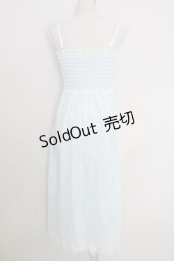 画像2: Secret Honey / シェル柄マーメイドワンピース  サックスＸ白 T-25-07-29-012-CA-OP-SA-ZI