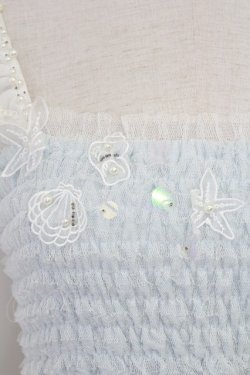 画像4: Secret Honey / シェル柄マーメイドワンピース  サックスX白 T-25-07-29-012-CA-OP-SA-ZI