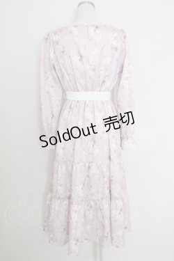 画像2: axes femme / 桜柄ティアードワンピース M ピンク T-25-07-29-016-AX-OP-SA-ZT406