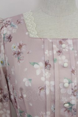 画像3: axes femme / 桜柄ティアードワンピース M ピンク T-25-07-29-016-AX-OP-SA-ZT