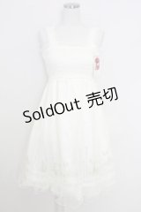 Secret Honey / シルエットプリントショートワンピース  アイボリー T-25-07-29-019-CA-OP-SA-ZI