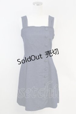 画像1: LODISPOTTO / 後ろダブルリボンデニムジャンパースカート  青デニム T-25-07-31-017-LO-OP-SA-ZT34