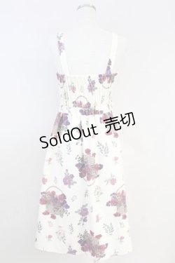 画像2: axes femme / バスケットブーケ柄ジャンスカ  アイボリー T-25-07-31-018-AX-OP-SA-ZT34