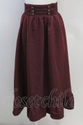 axes femme / ナポレオンモチーフロングスカート  ボルドー T-25-07-31-020-AX-SK-SA-ZT