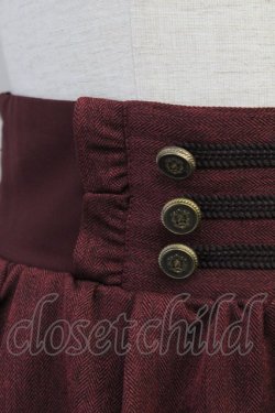 画像3: axes femme / ナポレオンモチーフロングスカート  ボルドー T-25-07-31-020-AX-SK-SA-ZT