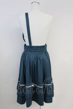 画像2: axes femme / サス付フリルスカート  グリーン T-25-07-31-021-AX-SK-SA-ZT