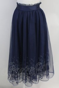 axes femme / ステラートフロッキーＰＴスカート  ネイビー T-25-07-31-023-AX-SK-SA-ZT269