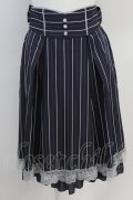 axes femme / ストライプハイウエストスカート M ネイビー T-25-07-31-024-AX-SK-SA-ZT