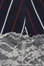 画像4: axes femme / ストライプハイウエストスカート M ネイビー T-25-07-31-024-AX-SK-SA-ZT269 (4)