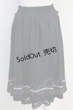 画像2: axes femme / 薔薇×額縁刺繍ミドルスカート  黒Ｘパープル T-25-07-31-025-AX-SK-SA-ZT269