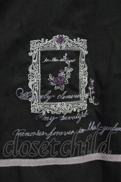 画像3: axes femme / 薔薇×額縁刺繍ミドルスカート  黒Xパープル T-25-07-31-025-AX-SK-SA-ZT269