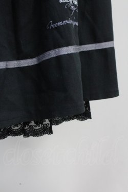 画像4: axes femme / 薔薇×額縁刺繍ミドルスカート  黒Xパープル T-25-07-31-025-AX-SK-SA-ZT269