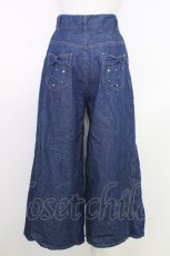 画像2: axes femme / バックリボンワイドデニムパンツ M インディゴ T-25-07-31-027-AX-PA-SA-ZT269 (2)