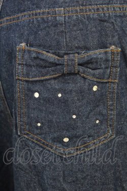 画像3: axes femme / バックリボンワイドデニムパンツ M インディゴ T-25-07-31-027-AX-PA-SA-ZT