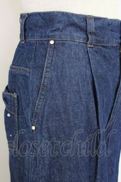 画像4: axes femme / バックリボンワイドデニムパンツ M インディゴ T-25-07-31-027-AX-PA-SA-ZT
