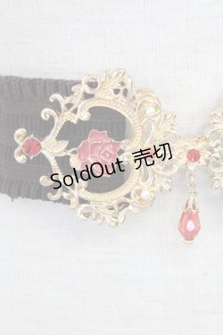 画像2: axes femme / 薔薇モチーフゴムベルト  ブラウンＸゴールド T-25-07-31-028-AX-ZA-SA-ZT444-F005