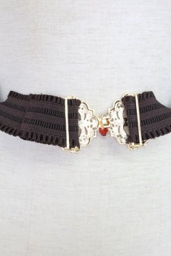 画像3: axes femme / 薔薇モチーフゴムベルト  ブラウンＸゴールド T-25-07-31-028-AX-ZA-SA-ZT