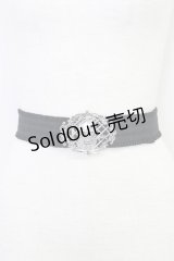 axes femme POETIQUE / 気球モチーフゴムベルト  黒Ｘシルバー T-25-07-31-029-AX-ZA-SA-ZT