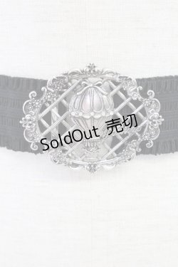 画像2: axes femme POETIQUE / 気球モチーフゴムベルト  黒Ｘシルバー T-25-07-31-029-AX-ZA-SA-ZT