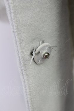 画像8: LODISPOTTO / 3つリボン袖先ファーノーカラーコート  グレーXゴールド T-25-07-31-002-LO-CO-SA-ZT-C002