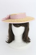 LOLITAその他 / リボンストローキャノティエ  ナチュラル×ピンク T-25-07-31-031-LO-AC-OW-ZT