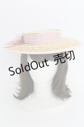 LOLITAその他 / リボンストローキャノティエ  ナチュラル×ピンク T-25-07-31-031-LO-AC-OW-ZT-K004