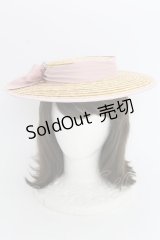 LOLITAその他 / リボンストローキャノティエ  ナチュラル×ピンク T-25-07-31-031-LO-AC-OW-ZT-K004