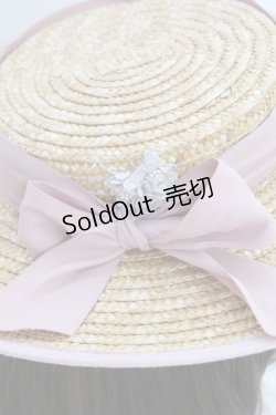 画像3: LOLITAその他 / リボンストローキャノティエ  ナチュラル×ピンク T-25-07-31-031-LO-AC-OW-ZT-K004