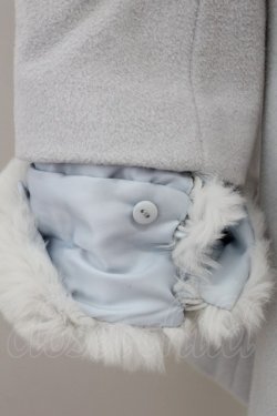 画像9: LODISPOTTO / 3つリボン袖先ファーノーカラーコート  グレーXゴールド T-25-07-31-002-LO-CO-SA-ZT-C002