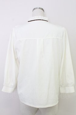 画像2: axes femme / カメオブローチ付シフォンブラウス  アイボリー T-25-07-31-006-AX-BL-SA-ZT