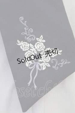 画像3: axes femme / バラブーケ刺繍リボンブラウス  ラベンダー T-25-07-31-007-AX-BL-SA-ZT074