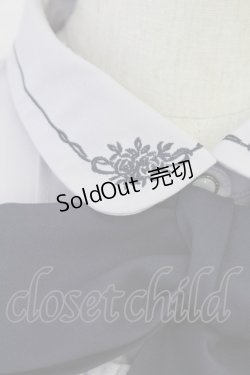 画像4: axes femme / バラブーケ刺繍リボンブラウス  ラベンダー T-25-07-31-007-AX-BL-SA-ZT074