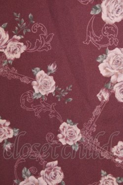 画像3: axes femme / レトロオーナメントバラ柄ブラウス  ワイン T-25-07-31-010-AX-BL-SA-ZT074