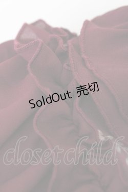 画像6: axes femme / レトロオーナメントバラ柄ブラウス  ワイン T-25-07-31-010-AX-BL-SA-ZT074