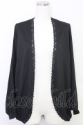 axes femme / UVカットドルマンカーディガン  黒Ｘ紫 T-25-07-31-013-AX-TO-SA-ZT