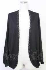 axes femme / UVカットドルマンカーディガン  黒Ｘ紫 T-25-07-31-013-AX-TO-SA-ZT