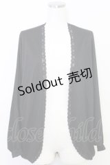 axes femme / UVカットドルマンカーディガン  黒Ｘ紫 T-25-07-31-013-AX-TO-SA-ZT34