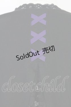 画像3: axes femme / UVカットドルマンカーディガン  黒Ｘ紫 T-25-07-31-013-AX-TO-SA-ZT34